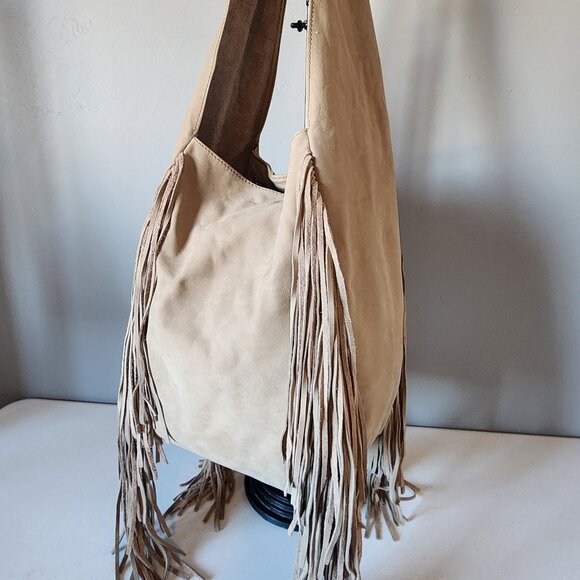 Large Leather Fringe Hobo "NEW" - Picture 6 of 16